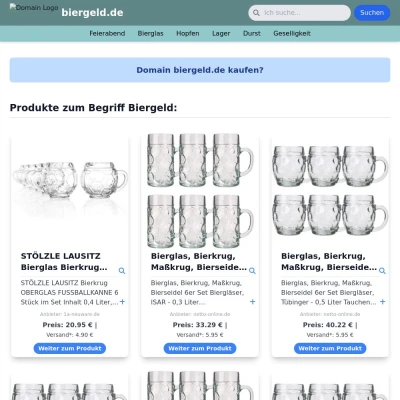 Screenshot biergeld.de