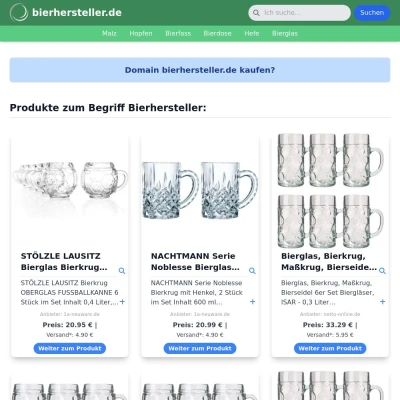 Screenshot bierhersteller.de