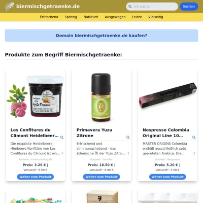 Screenshot biermischgetraenke.de