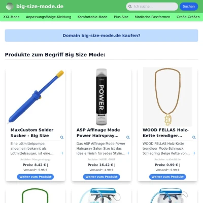 Screenshot big-size-mode.de