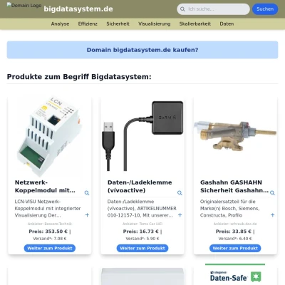 Screenshot bigdatasystem.de