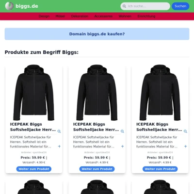 Screenshot biggs.de