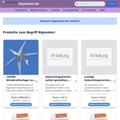 Screenshot bigseeker.de