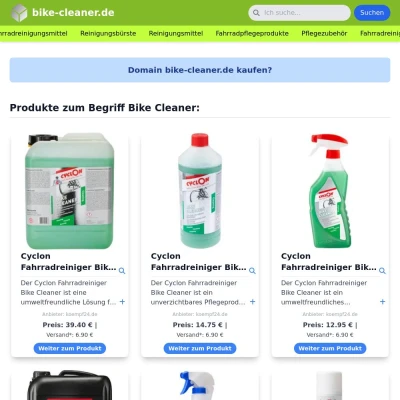 Screenshot bike-cleaner.de