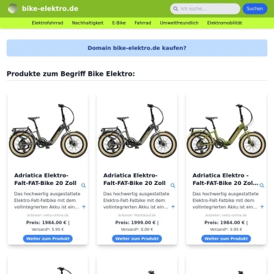 Screenshot bike-elektro.de