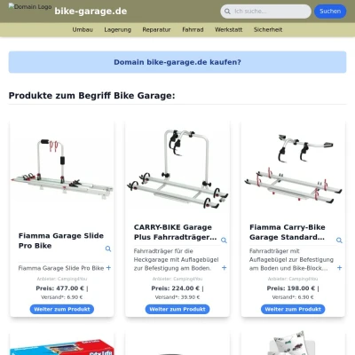 Screenshot bike-garage.de