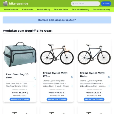 Screenshot bike-gear.de