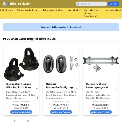 Screenshot bike-rack.de