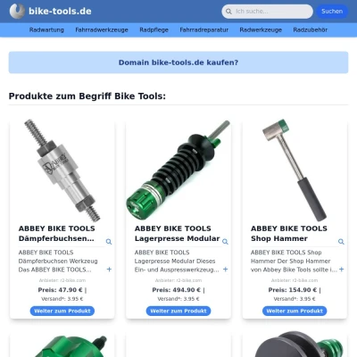 Screenshot bike-tools.de