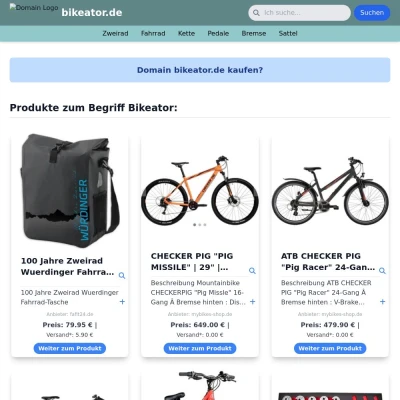 Screenshot bikeator.de