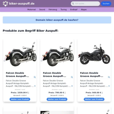 Screenshot biker-auspuff.de