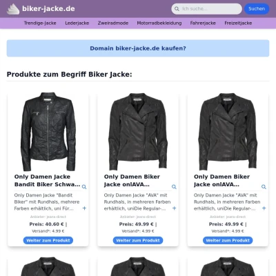 Screenshot biker-jacke.de