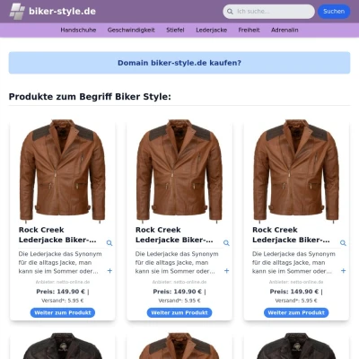 Screenshot biker-style.de