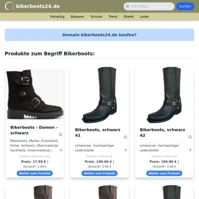 Screenshot bikerboots24.de