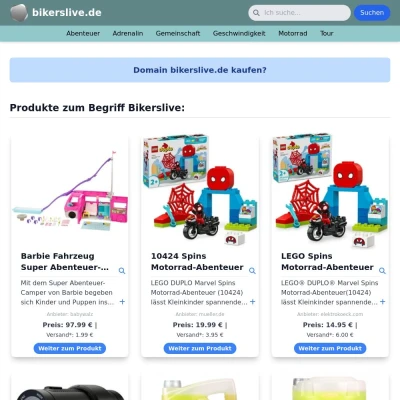 Screenshot bikerslive.de