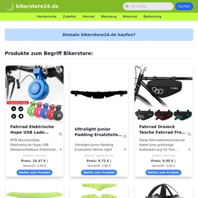 Screenshot bikerstore24.de