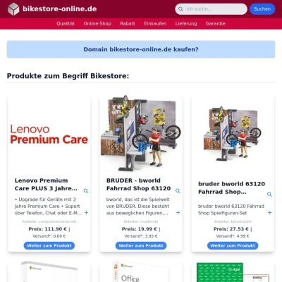 Screenshot bikestore-online.de