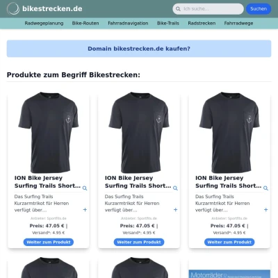Screenshot bikestrecken.de