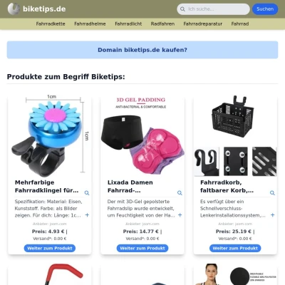 Screenshot biketips.de