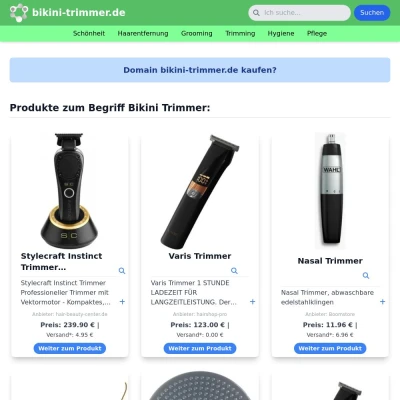 Screenshot bikini-trimmer.de