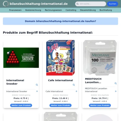 Screenshot bilanzbuchhaltung-international.de