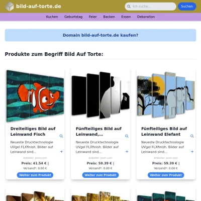 Screenshot bild-auf-torte.de