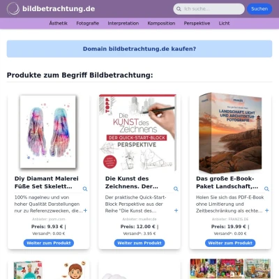 Screenshot bildbetrachtung.de