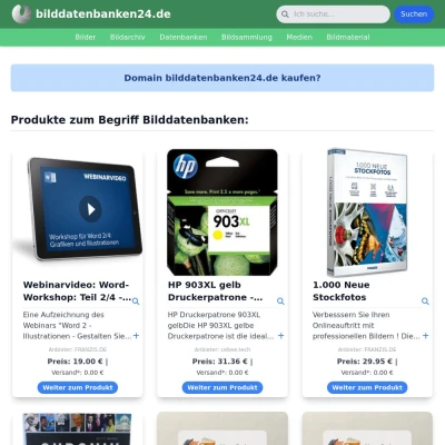 Screenshot bilddatenbanken24.de