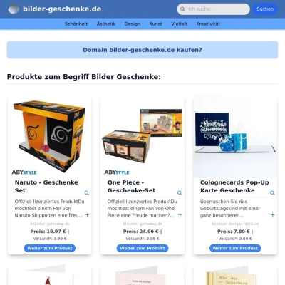 Screenshot bilder-geschenke.de