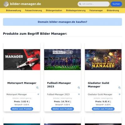 Screenshot bilder-manager.de