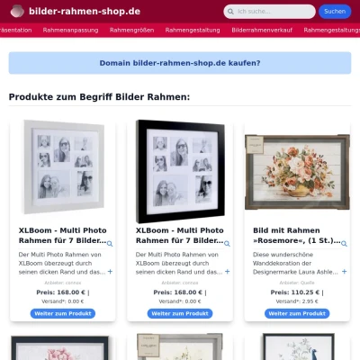 Screenshot bilder-rahmen-shop.de