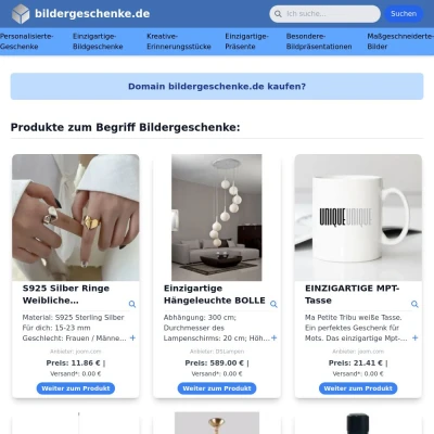 Screenshot bildergeschenke.de