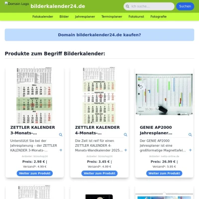 Screenshot bilderkalender24.de