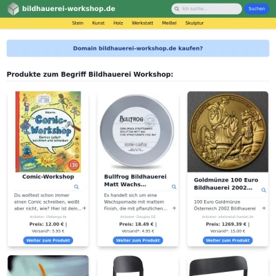 Screenshot bildhauerei-workshop.de