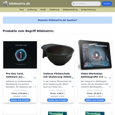 Screenshot bildmatrix.de