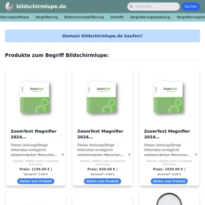 Screenshot bildschirmlupe.de