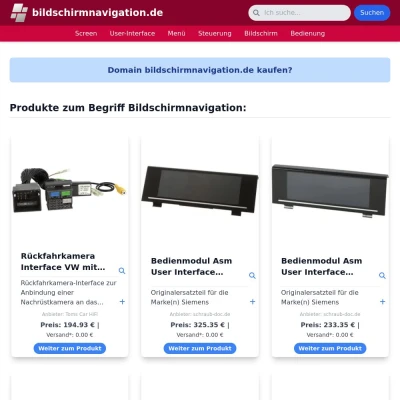 Screenshot bildschirmnavigation.de
