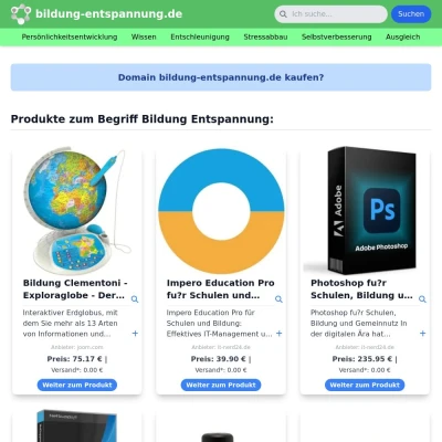 Screenshot bildung-entspannung.de