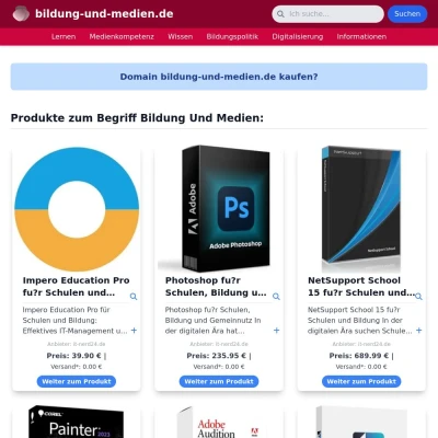 Screenshot bildung-und-medien.de
