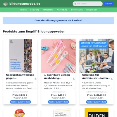 Screenshot bildungsgewebe.de