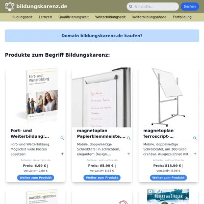 Screenshot bildungskarenz.de