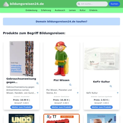 Screenshot bildungsreisen24.de