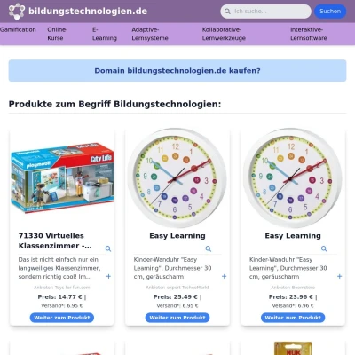 Screenshot bildungstechnologien.de