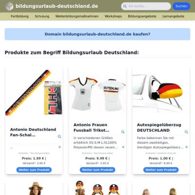 Screenshot bildungsurlaub-deutschland.de