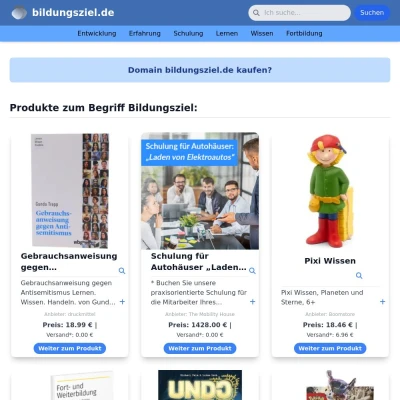 Screenshot bildungsziel.de