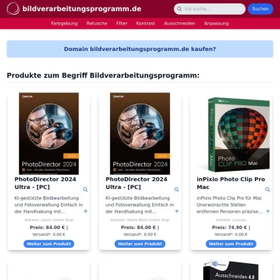 Screenshot bildverarbeitungsprogramm.de