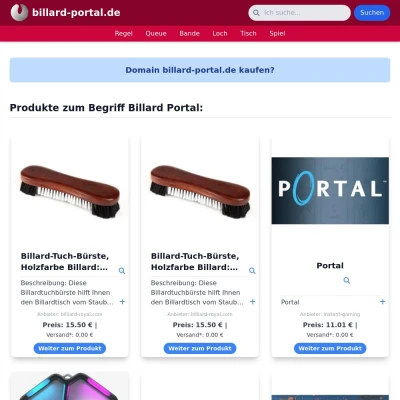 Screenshot billard-portal.de