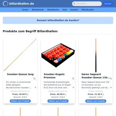 Screenshot billardhallen.de