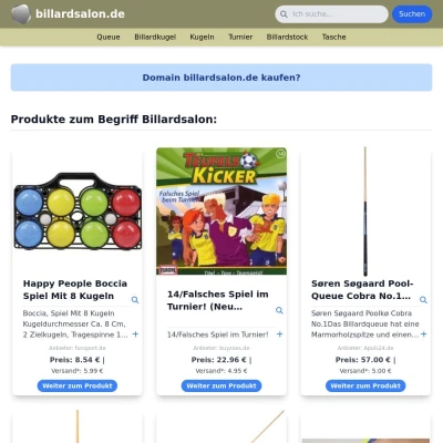 Screenshot billardsalon.de