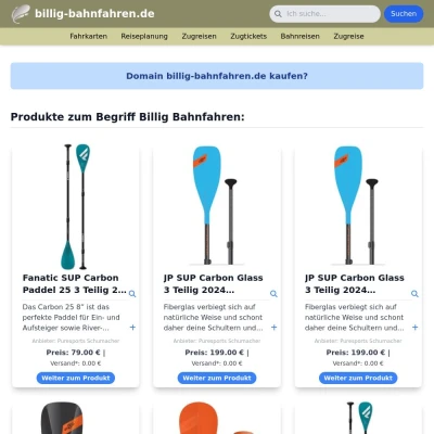 Screenshot billig-bahnfahren.de